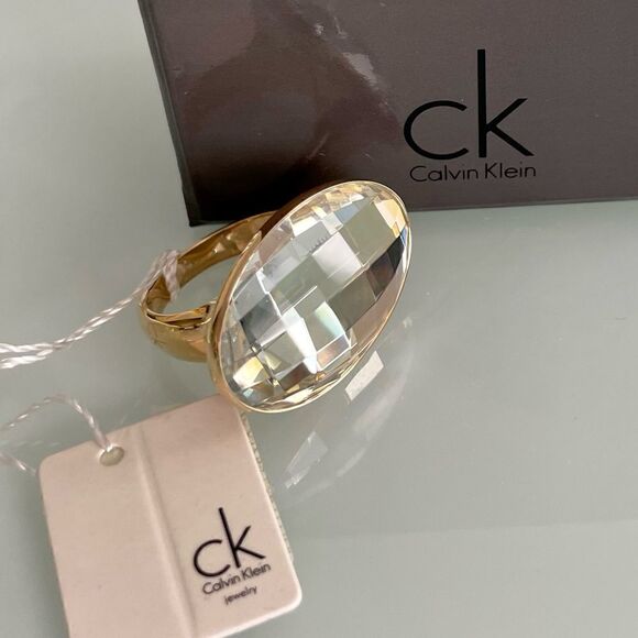 NWT Calvin Klein Yellow Cocktail Ring - Picture 4 of 8